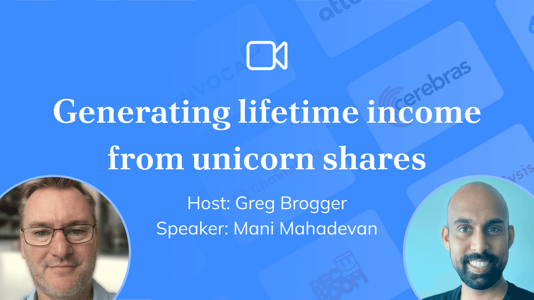 Generating lifetime income from unicorn shares